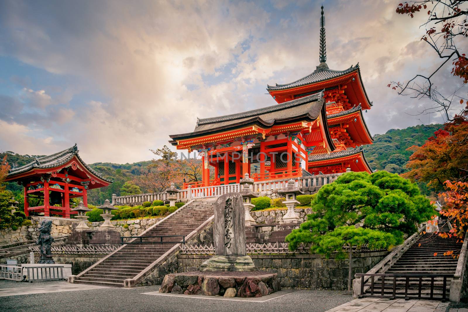 Sanjunoto pagoda and Kiyomizu-dera Temple in the autumn season, Kyoto by zhu_zhu