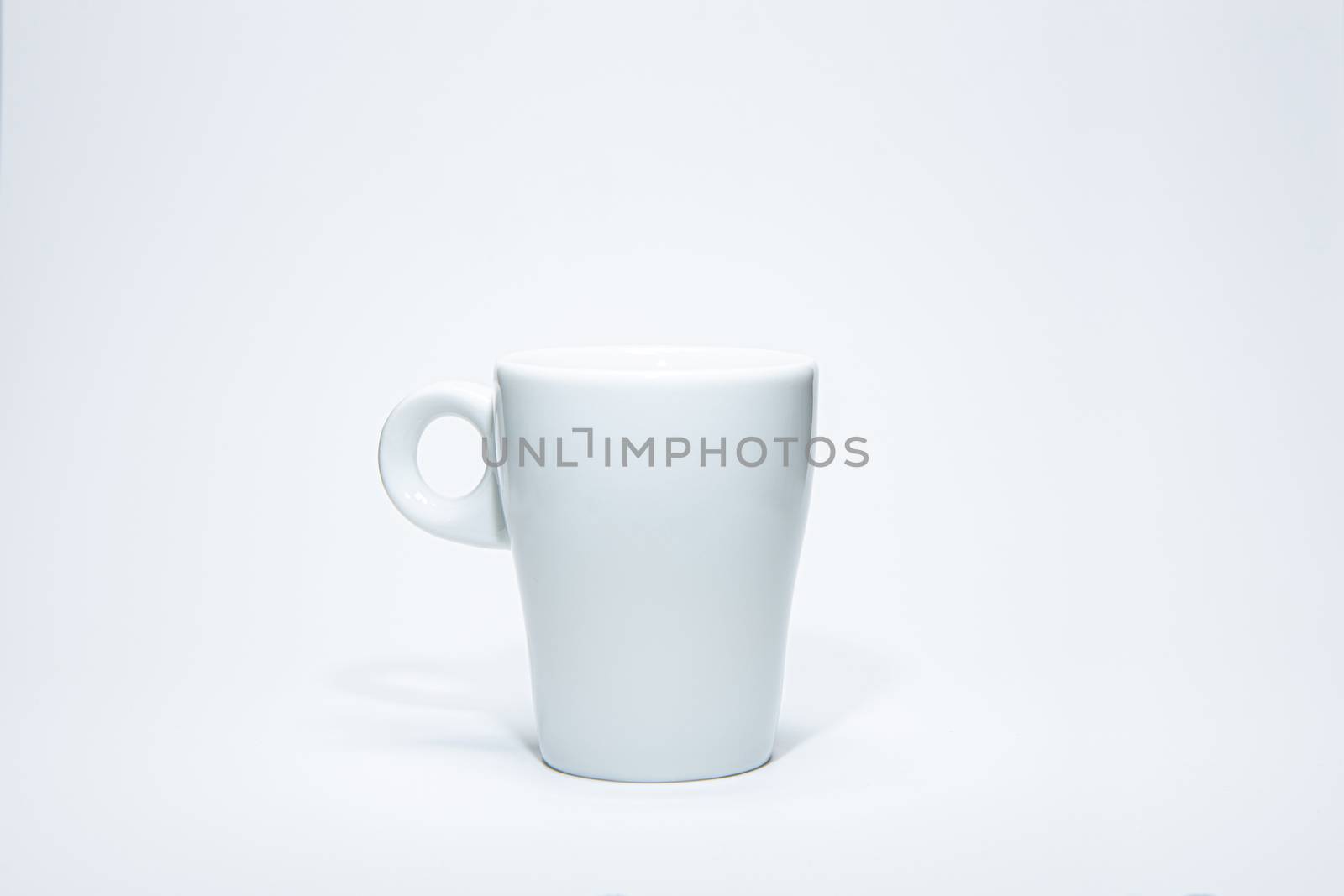clean luxury coffee cup on white background