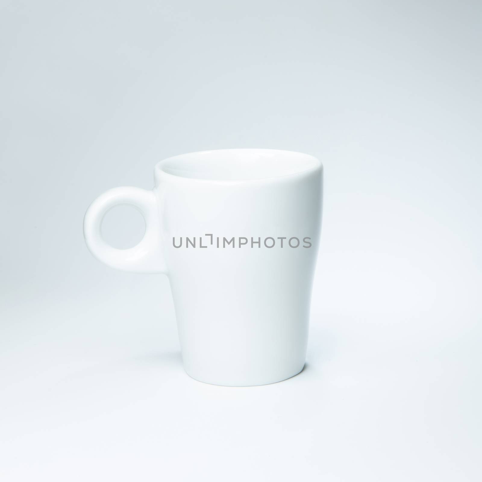 clean coffee cup on white background
