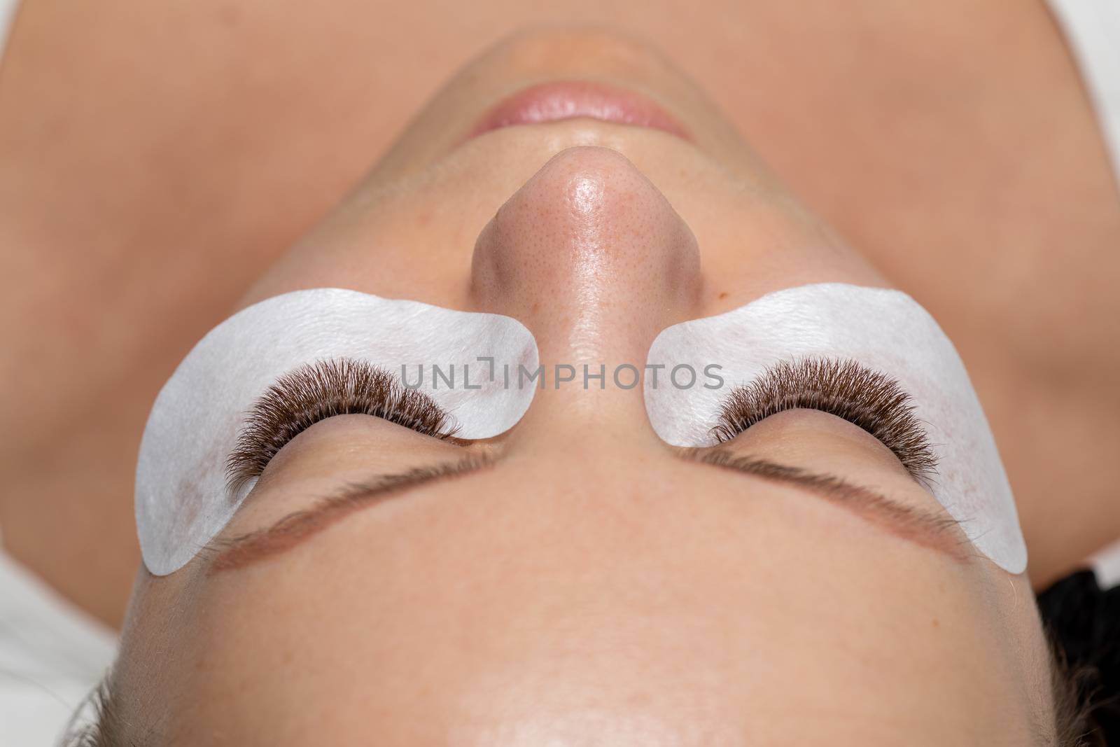 Woman Eyes with Long Eyelashes Extension and eyepatch under eyes by adamr