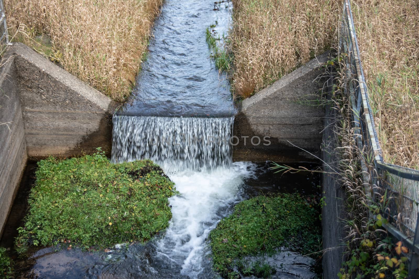 Breitenbach dam in Siegerland water inlet with cascades