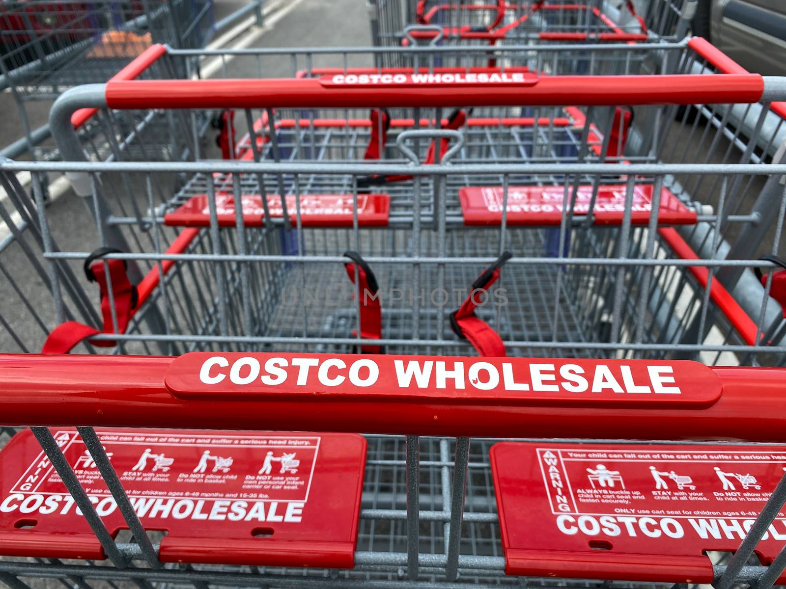 A shopping cart at a Costco Wholesale retail store in Orlando, F by Jshanebutt