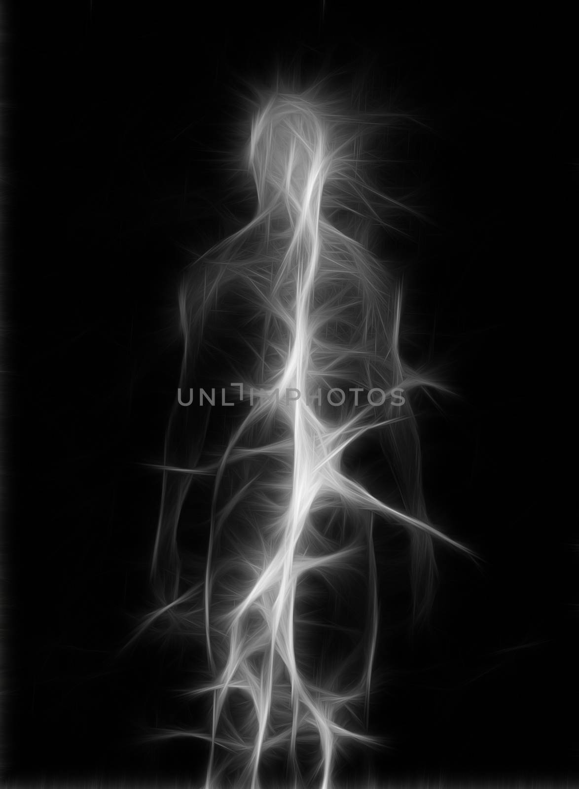 Soul or aura. Abstract figure design by applesstock