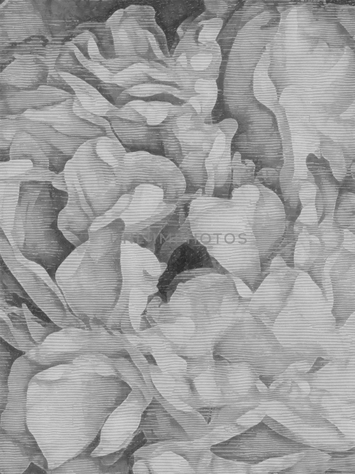 Flowers petals abstract. 3D rendering