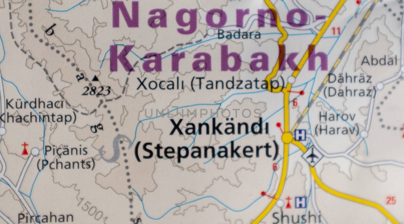 Map of Nagorno-Karabakh.