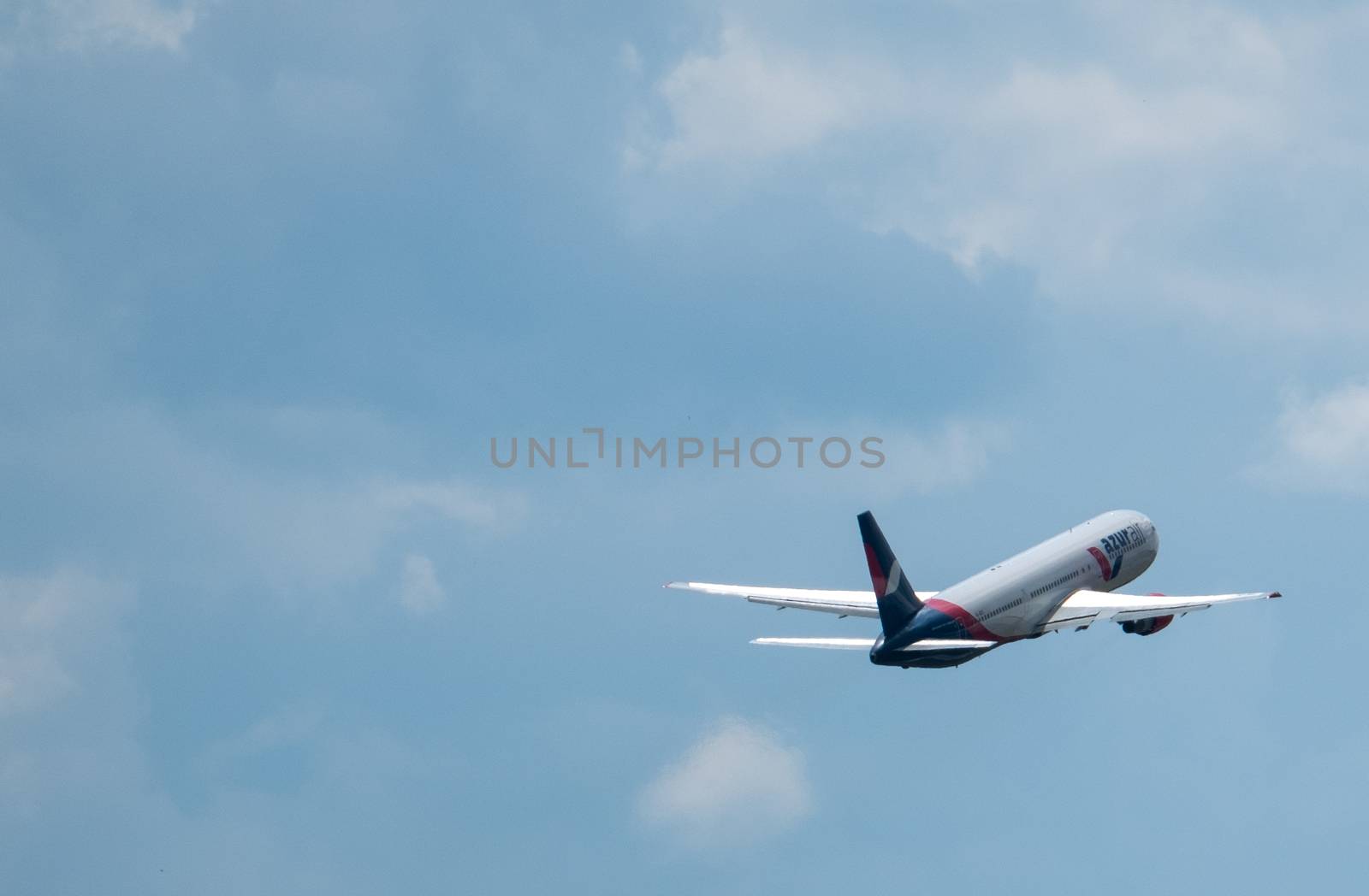 July 2, 2019, Moscow, Russia. Airplane Boeing 767-300 Azur Air airline at Vnukovo airport in Moscow.