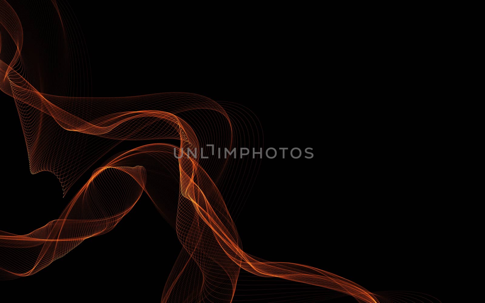 Dark abstract background with a glowing abstract waves by teerawit