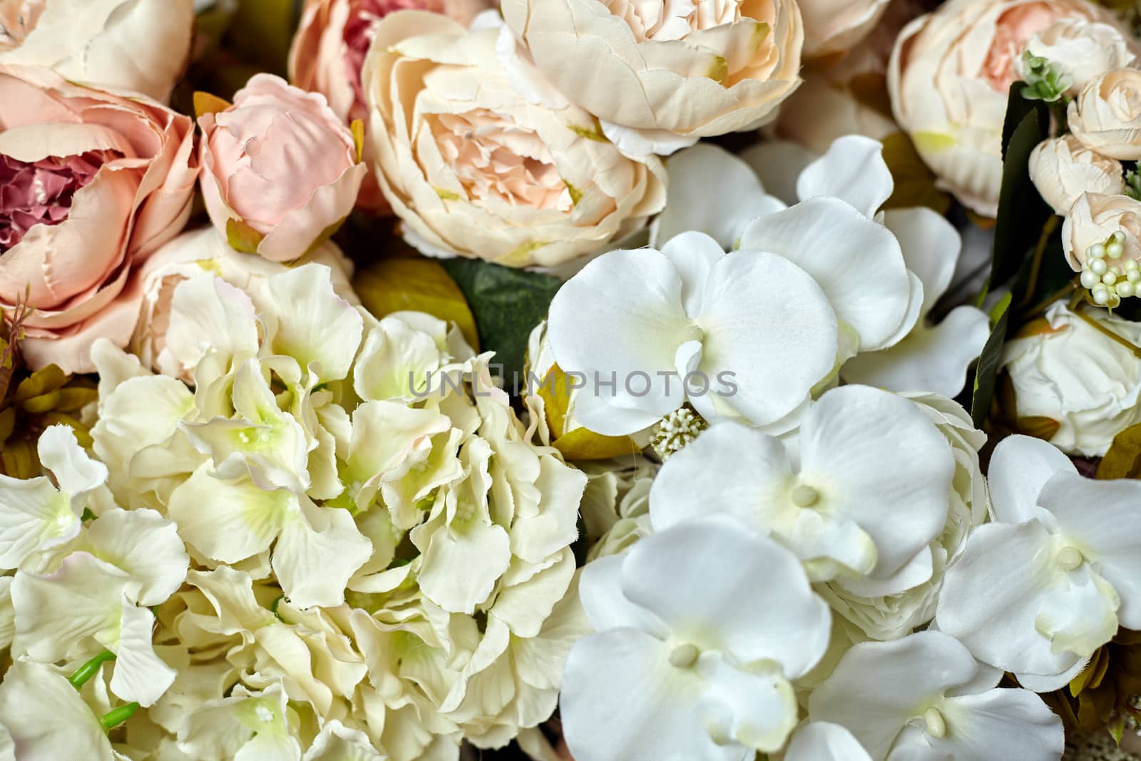 Artificial flower background close up valentine, wedding, romantic, marriage day
