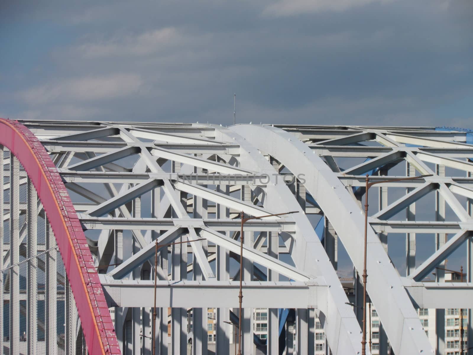 Soyanggang (Soyang river) bridge near the skywalk in Chuncheon city of South Korea