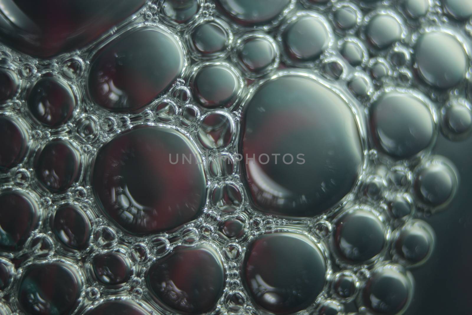 abstract macro background of oil circles floating over water surface . by Photochowk