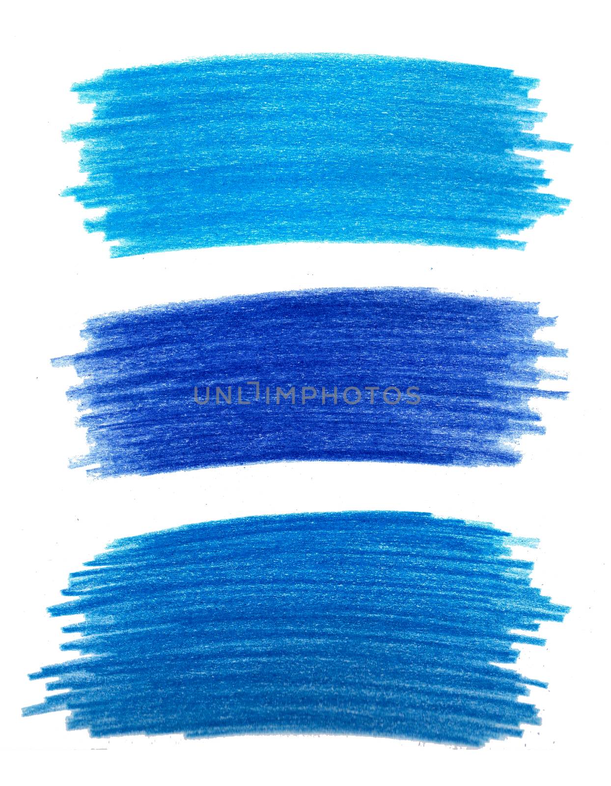 Hand Drawn Abstract Color Pencil Scribbles Collection. Abstract Illustration Isolated on White Background.