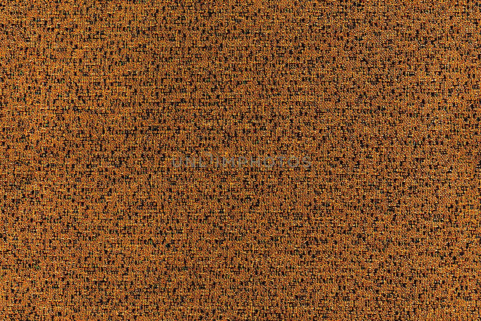 Seamless texture of flat orange synthetic furniture upholstery with motley fine details.