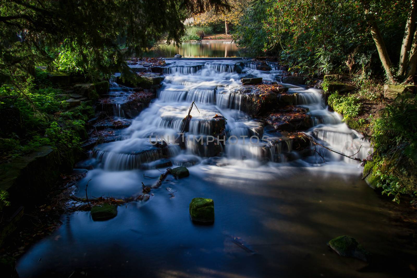Long exposure of Carshalton Ponds Waterfall by magicbones