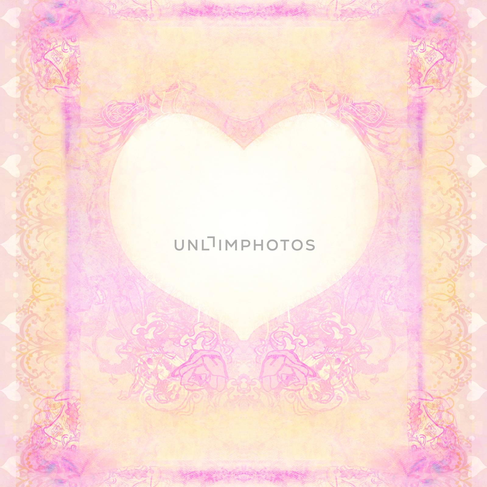 Valentine Day retro frame for your text
