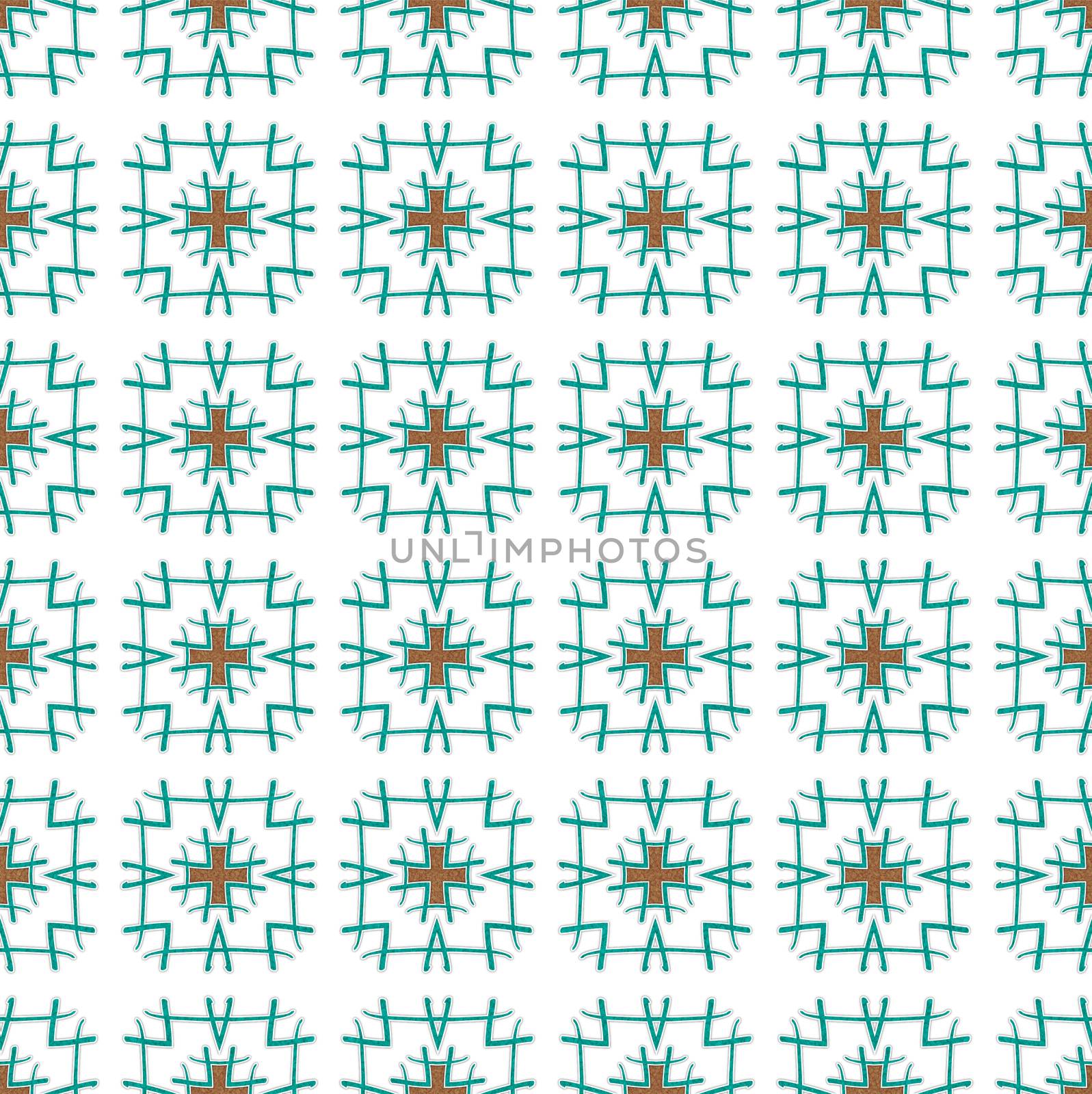 green textile pattern with cross pattern by Ahojdoma