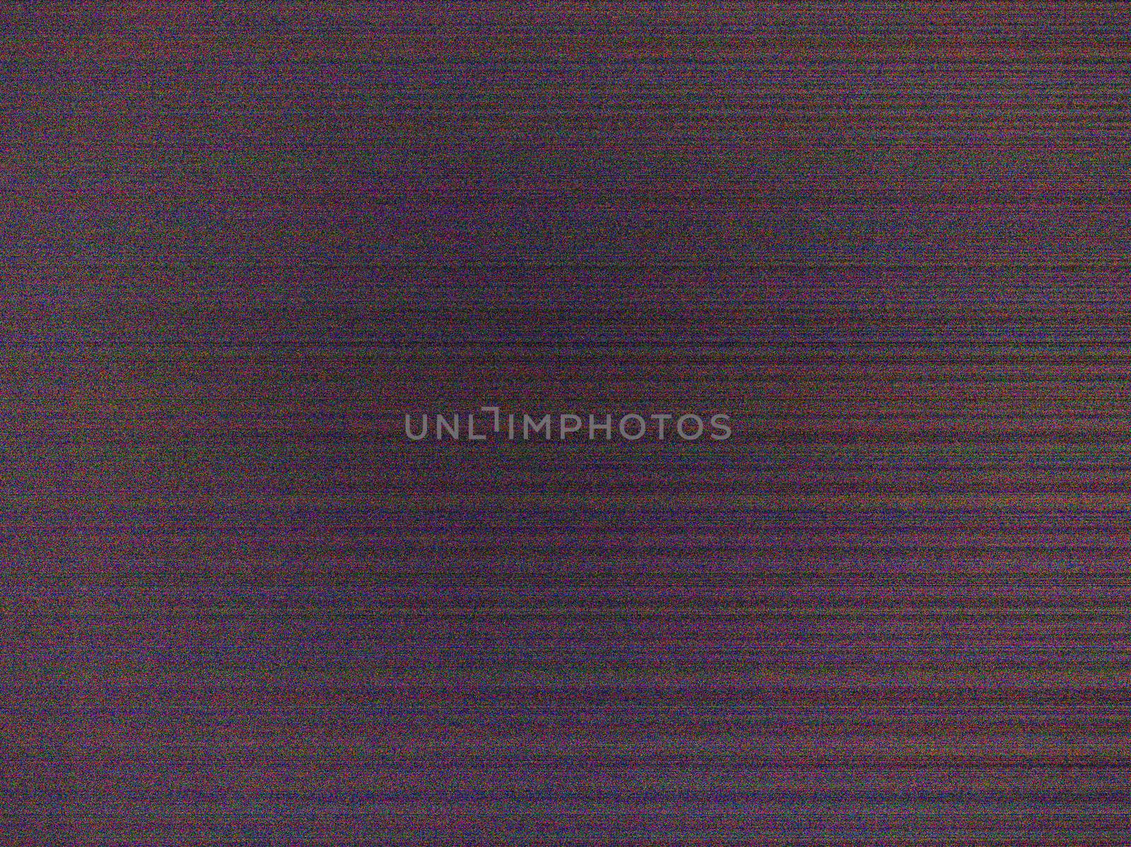 Cellphone digital camera sensor color and luma noise with horizontal banding on black background made on high ISO sesnitivity, and pushed up exposure.