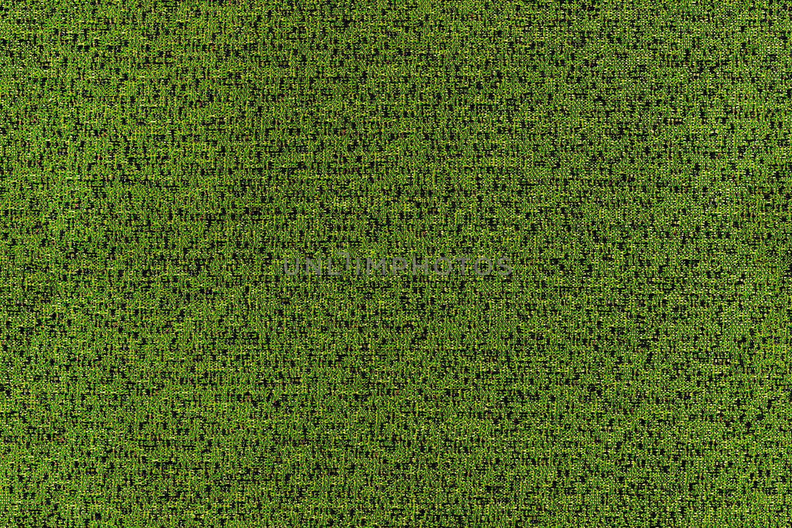 Seamless texture of flat green synthetic furniture upholstery with motley fine details.