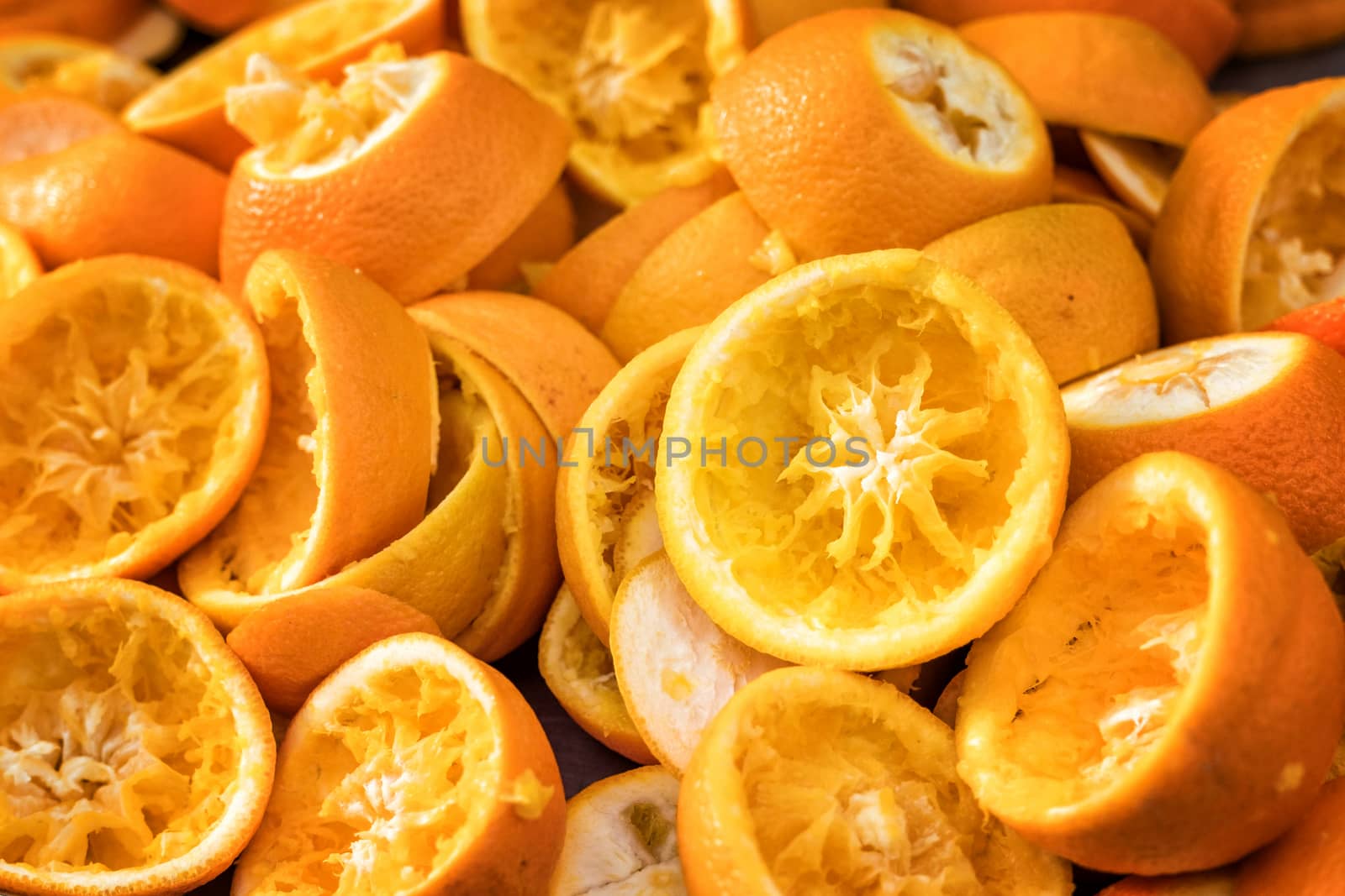 Orange peel mandarin background detail and close up by Surasak