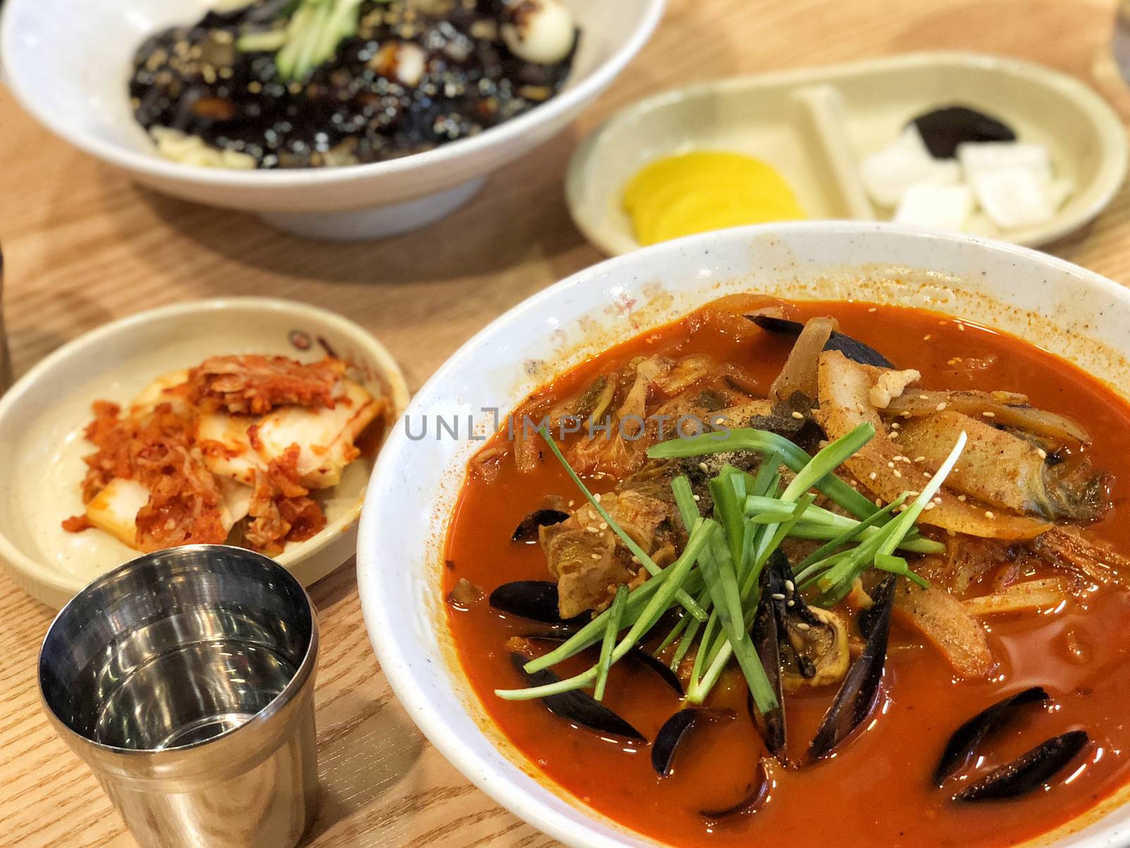 Dakbokkeumtang deliciousabalone stew in a hot pot