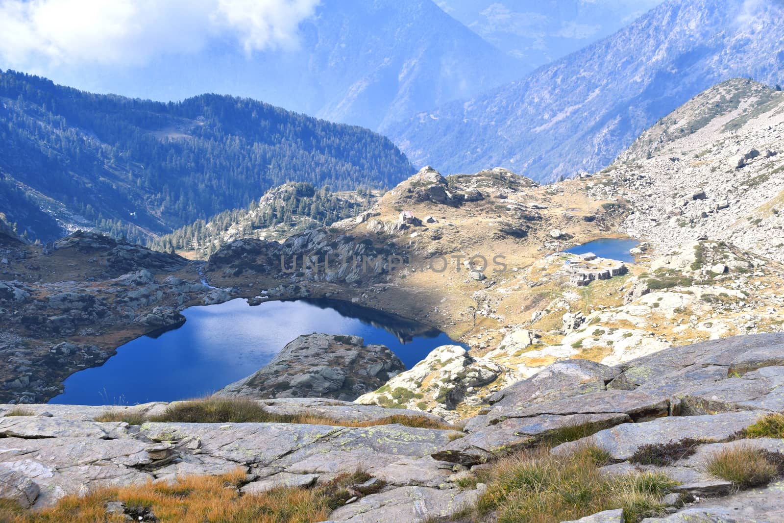 The lake of Barma, a small jewel of a lake, nestled in the Biella mountains