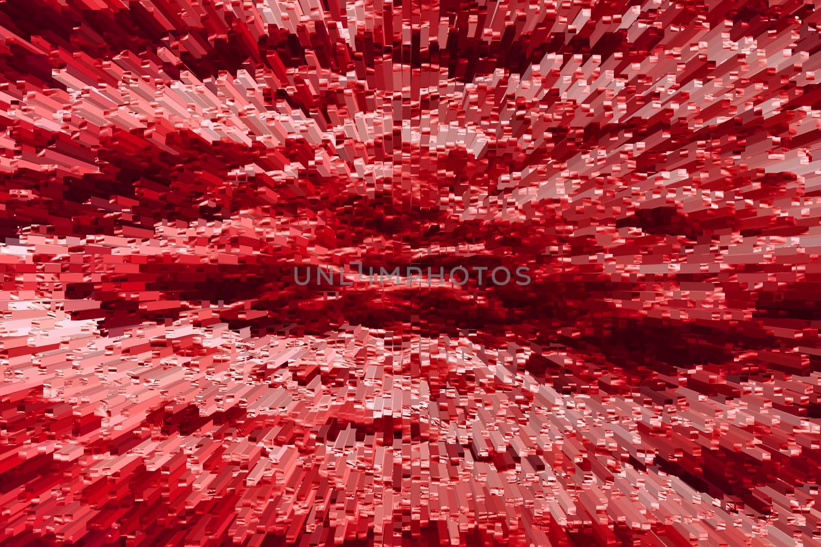 Red cubic geometric beautiful abstract background.