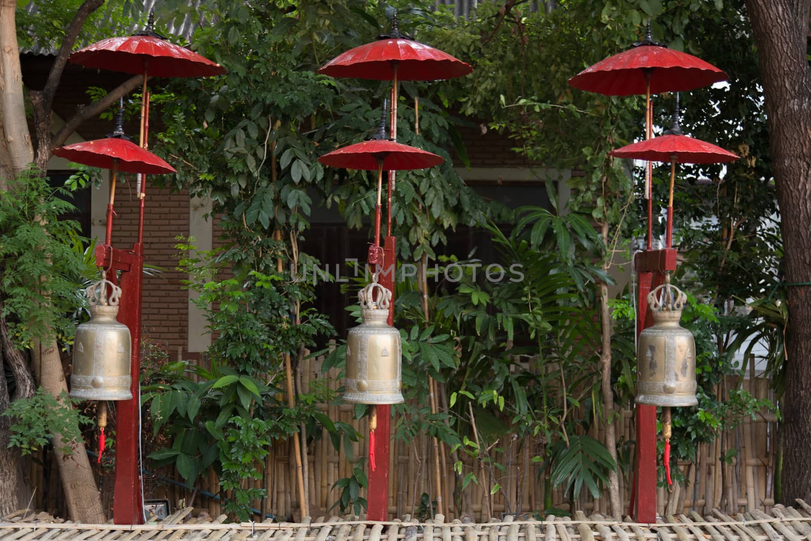 Wat Phan Tao, Chiang Mai Thailand 12.11.2015 famous teak temple with yellow lanterns. High quality photo