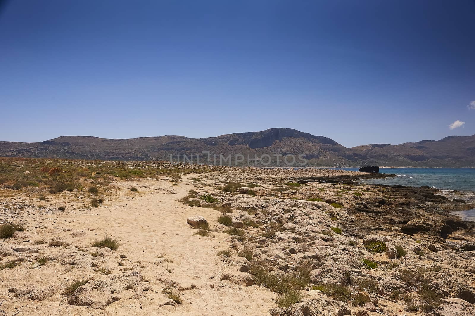 GRAMVOUSA - BALOS, THE CRETE ISLAND, GREECE - JUNE 4, 2019. by helga_preiman