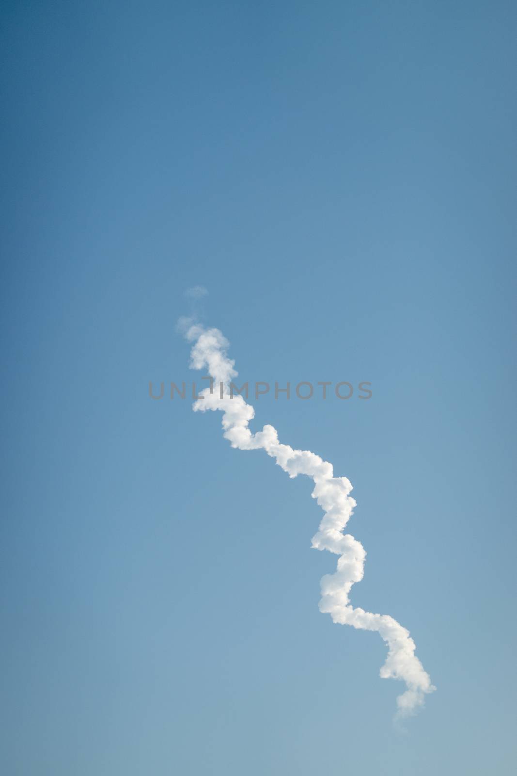 Exhaust trail from a rocket launch in Florida.