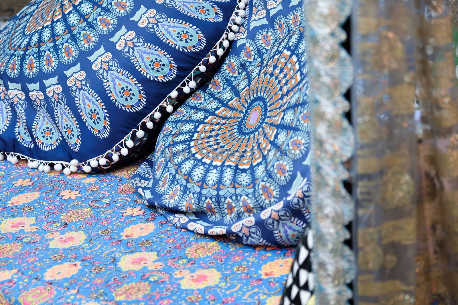 Detail image of Colorful traditional pattern pillows