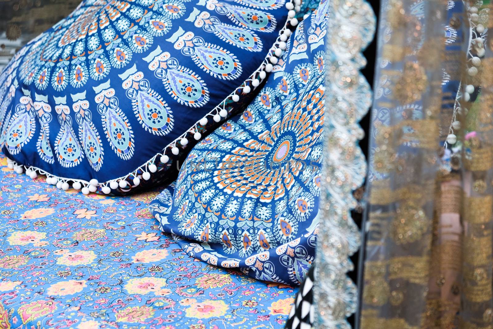 Detail image of Colorful traditional pattern pillows