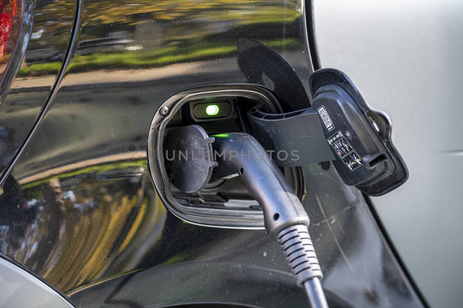 terni,italy november 06 2020:charging system for electric car