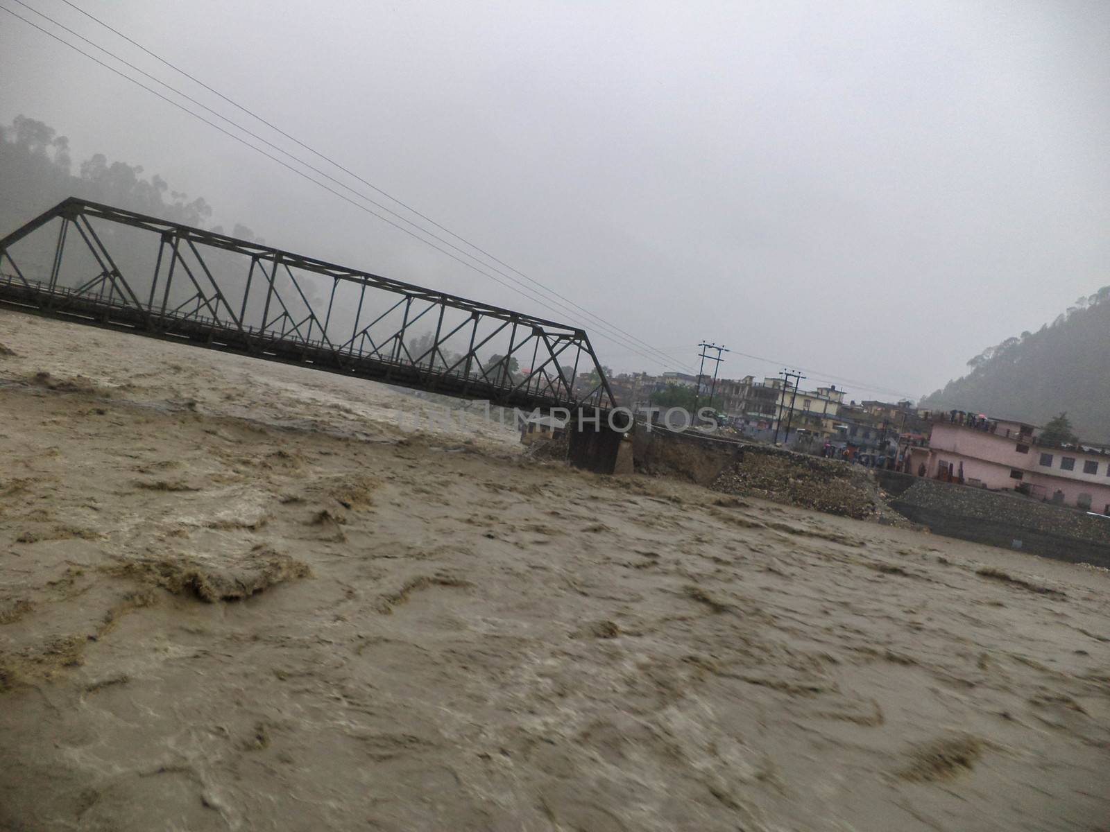 Disaster flood in river Ganges India.  by stocksvids