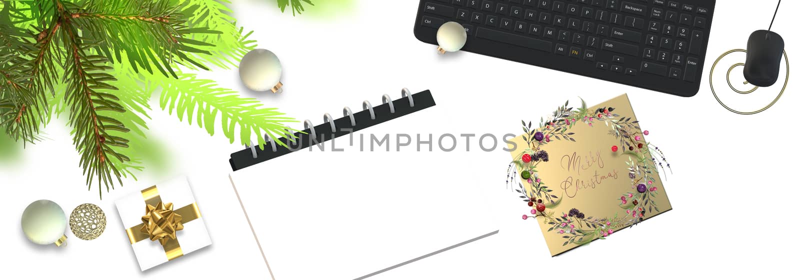 Christmas New Year invitation mock up by NelliPolk