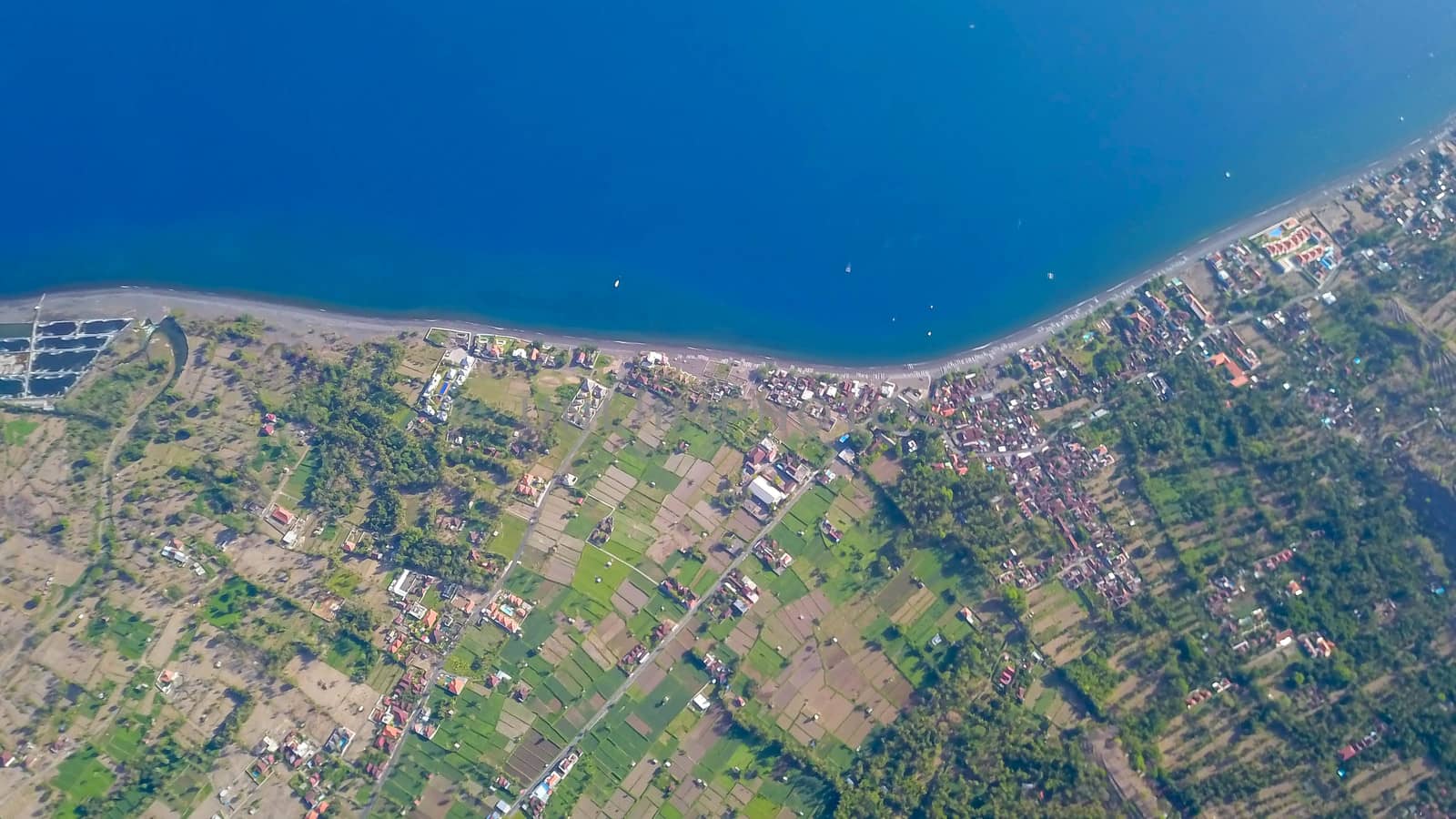 Aerial view of Amed bay coastline. Indonesia, Bali by Sanatana2008