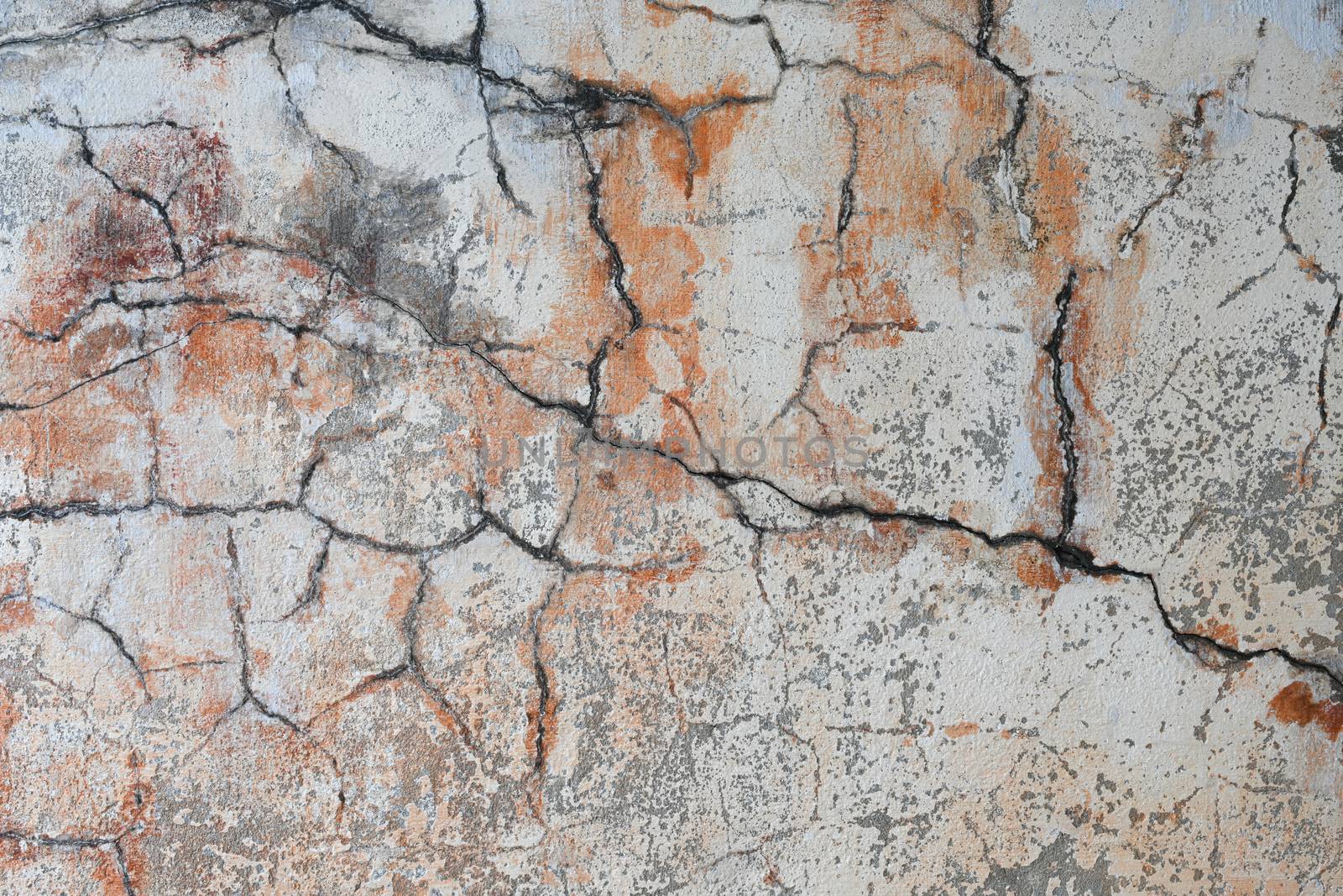 Abstract colorful cement texture and background with cracks