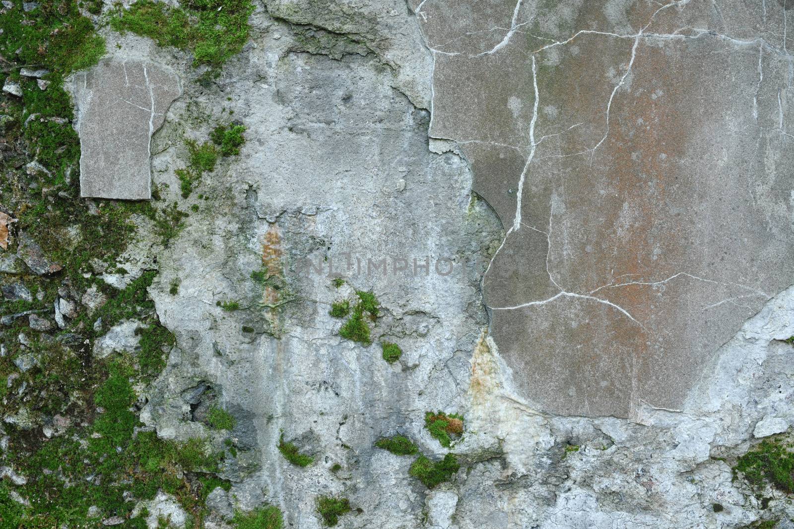 Abstract colorful cement wall texture and background with cracks by sashokddt