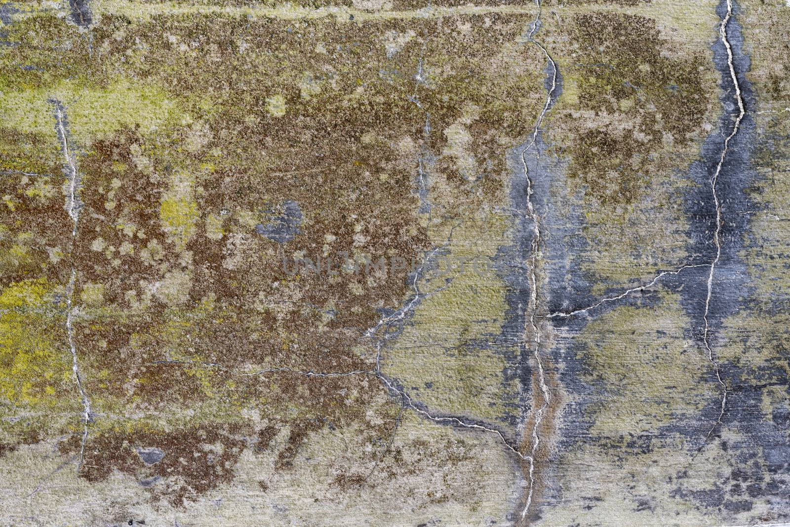 Abstract colorful cement wall texture and background with cracks by sashokddt