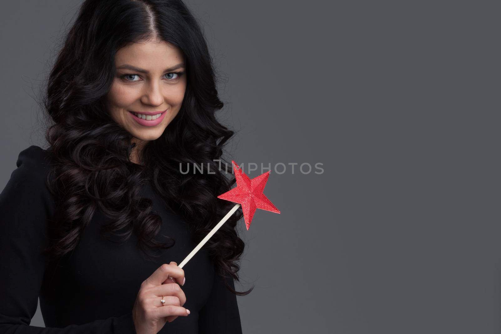 Woman with star shaped magic wand by Yellowj