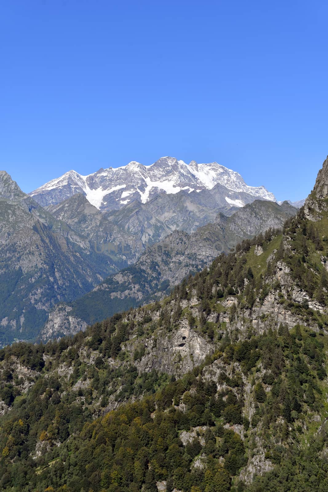 Monte Rosa seen from Cima Massero in the Valsesia valley