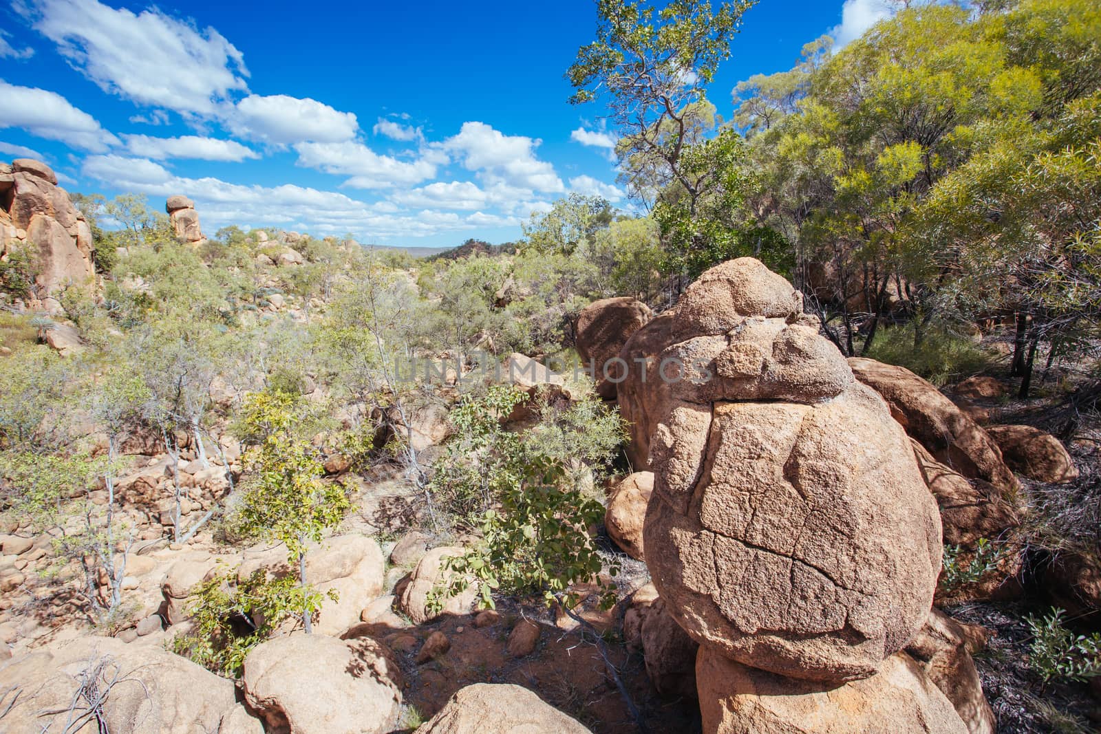 O'Brien's Creek and surrounding gem fossicking landscape near Mount Surprise in Queensland, Australia