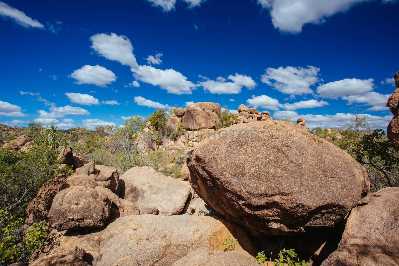 O'Brien's Creek and surrounding gem fossicking landscape near Mount Surprise in Queensland, Australia