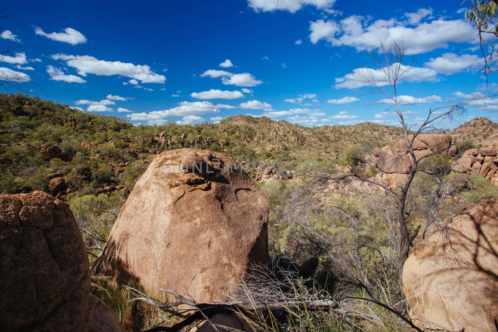 O'Brien's Creek and surrounding gem fossicking landscape near Mount Surprise in Queensland, Australia