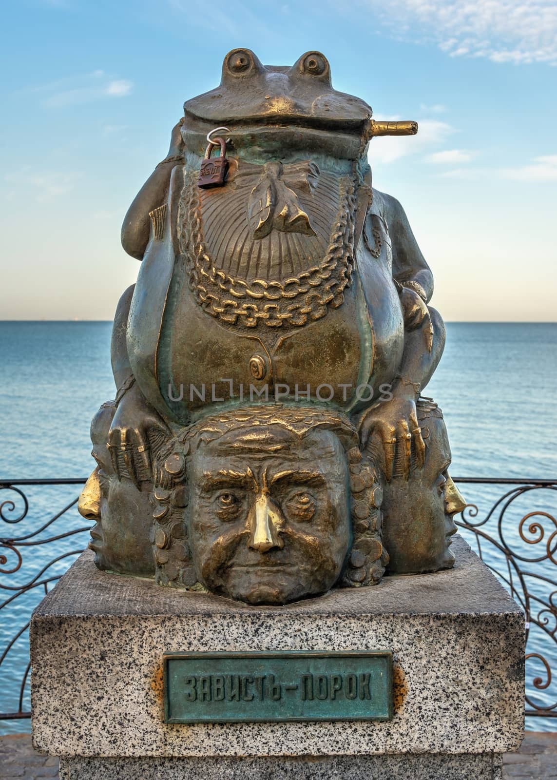 Monument to the toad on the embankment of Berdyansk, Ukraine by Multipedia