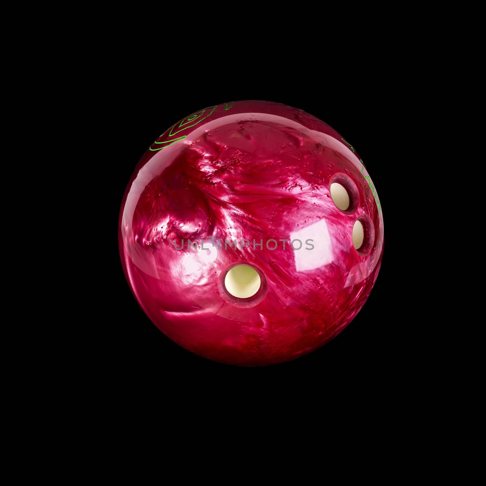 Bowling ball. Isolated on a black background close-up. by 977_ReX_977