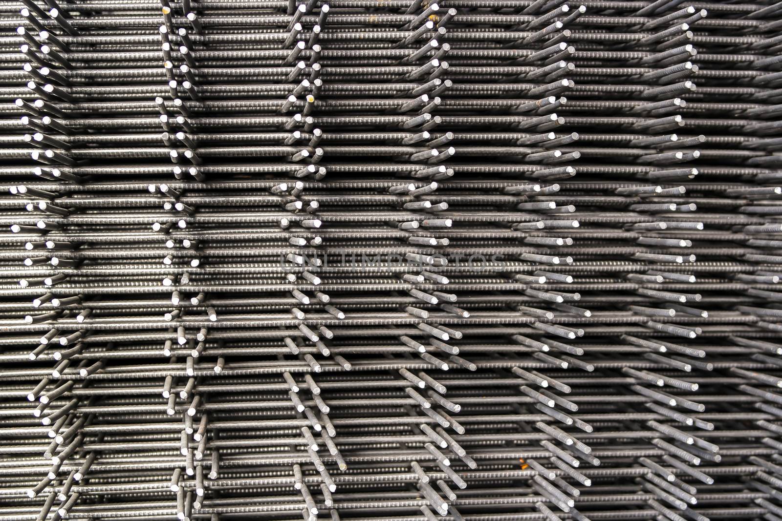 stack of reinforcement mesh folded on each other