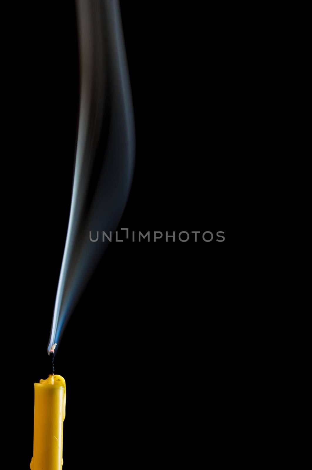 White smoke when the candle goes out by Satakorn