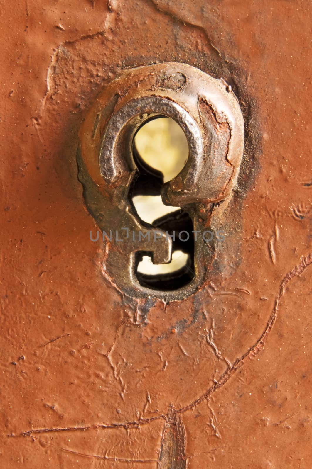 old ,rusty keyhole