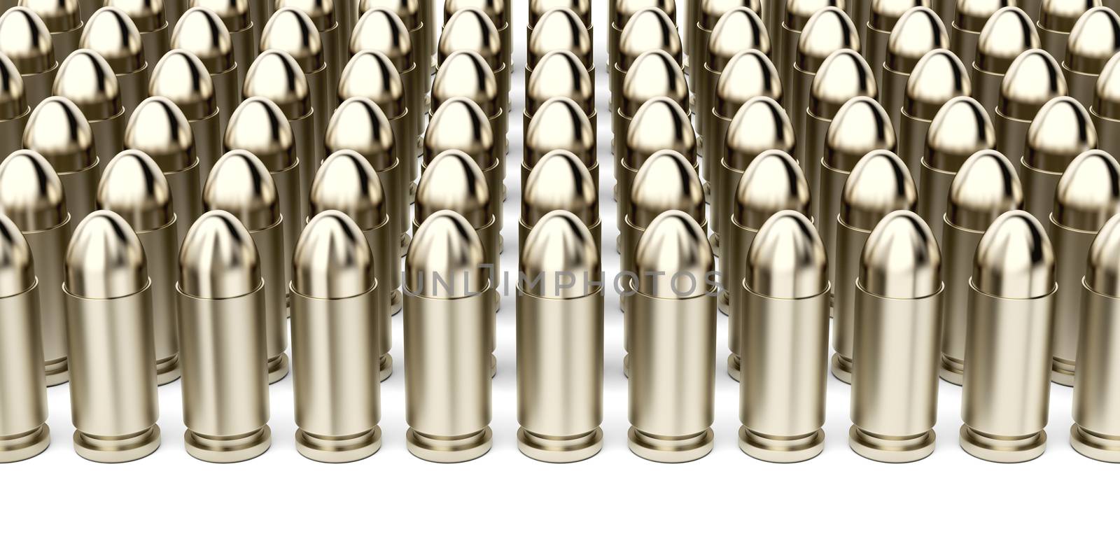 Many rows with bullets on white background