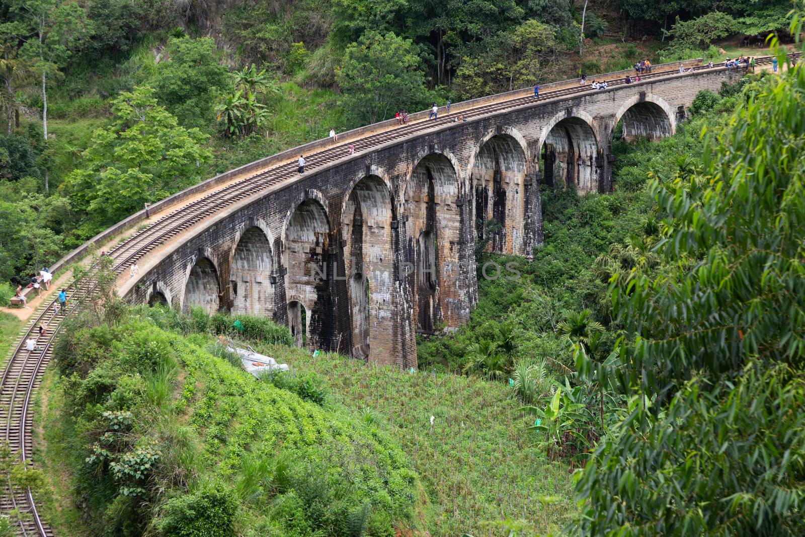 Ella Sri Lanka 4.15.2018 the 9 arch Demodara Railway Bridge spanning gorge by kgboxford