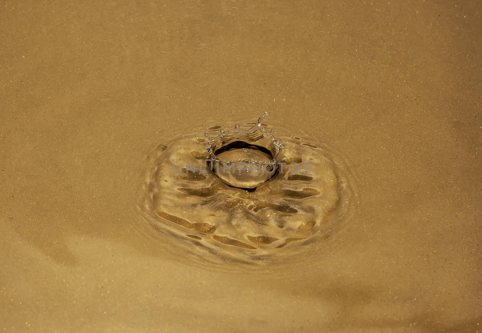 The crown and the diadem formed from drops falling on the surface of the water